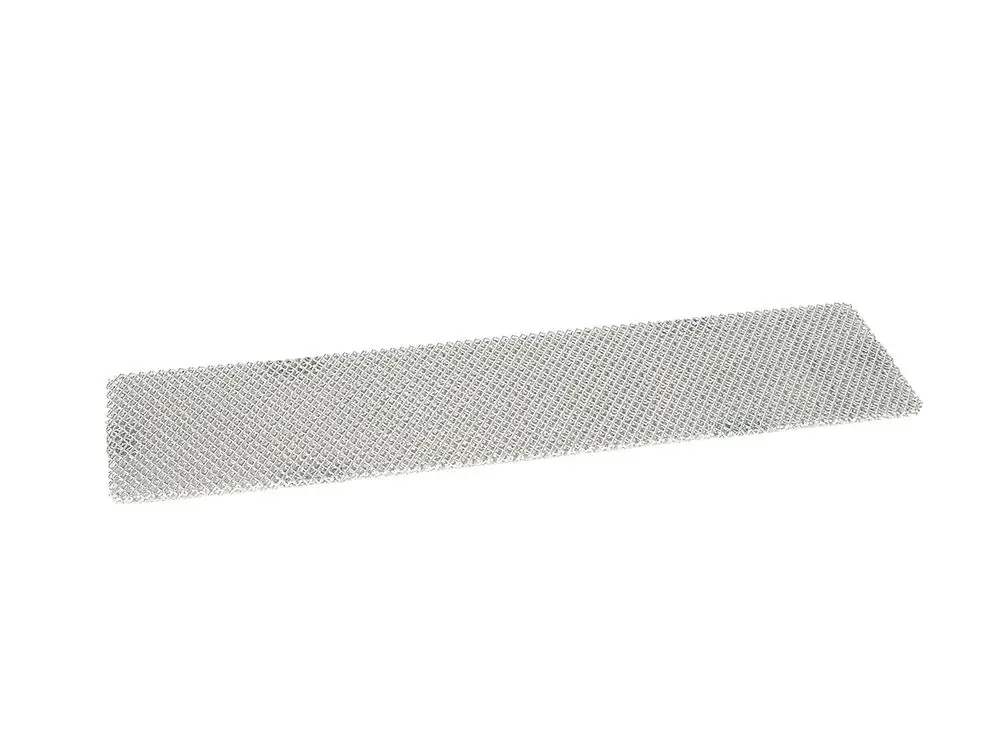 Fettfilter aus Metallgitter, hergestellt von Fränkische, geeignet für Küchenabluftsysteme. Die Struktur erinnert an ein feinmaschiges Netz zur Fettabscheidung.